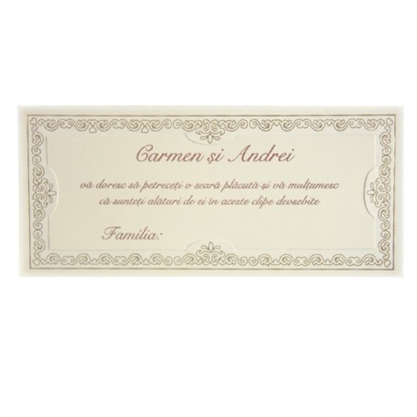 Plic de bani crem si auriu 01.60.026