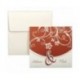 Invitatie alb si bordo cu design floral 01.60.048