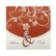 Invitatie alb si bordo cu design floral 01.60.048