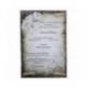 Invitatie pergament, cu floricele, pe argintiu 01.60.020
