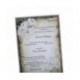Invitatie pergament, cu floricele, pe argintiu 01.60.020