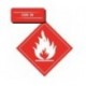 Autocolant inflamabil