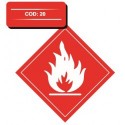 Autocolant inflamabil