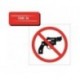 Autocolant interzis cu arme