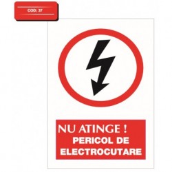 Autocolant nu atinge pericol de electrocutare