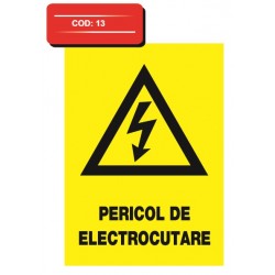 Autocolant pericol de electrocutare