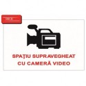 Autocolant spatiu supravegheat cu camera video