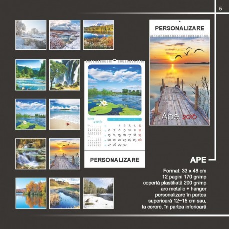 Calendar cu tematica apei