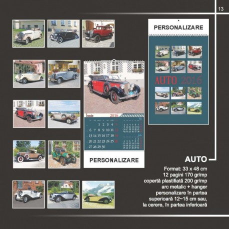 Calendar cu tematica masinilor de epoca