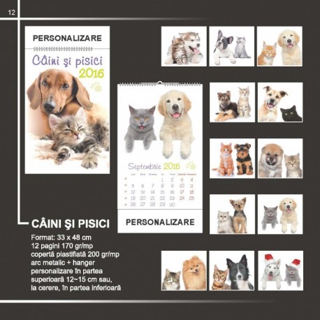 Calendar cu tematica animalelor