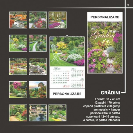 Calendar cu gradini si parcuri inflorite