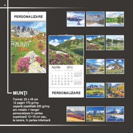 Calendar cu munti inflorite
