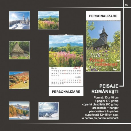 Calendar cu peisaje romanesti inflorite