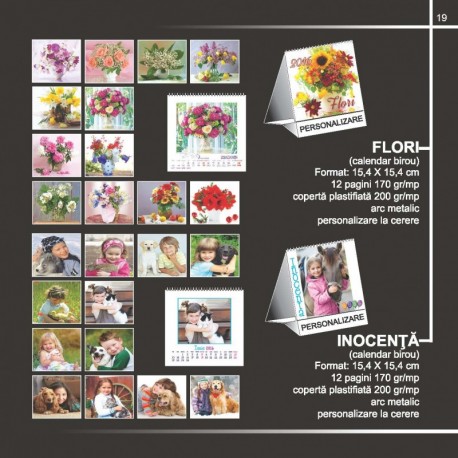 Calendar cu flori si copilarie