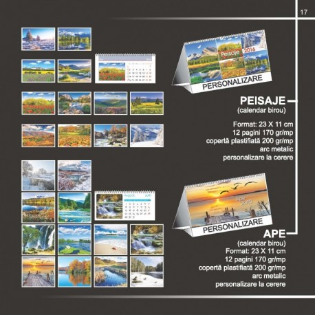Calendar cu peisaje inflorite si ape